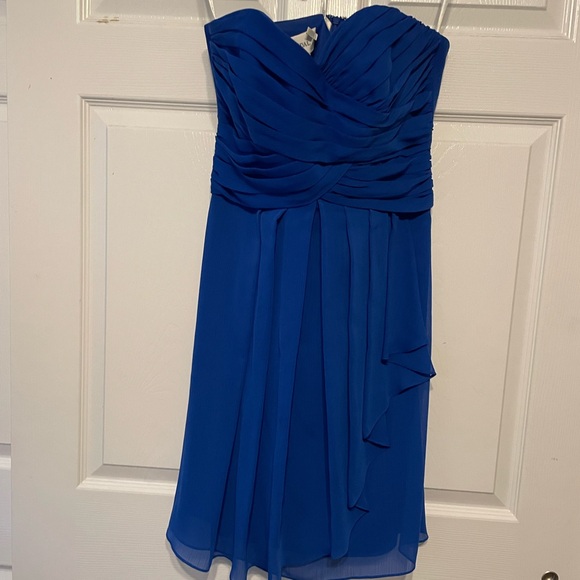 David's Bridal Dresses & Skirts - David's Bridal Strapless Royal Blue Dress
